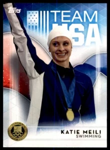 Equipo Olímpico de Estados Unidos 2016 Topps oro Katie Meili natación #69 - Imagen 1 de 2