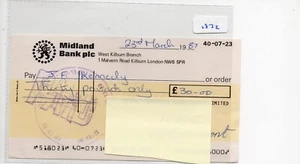 Scheck - (CH1872) - gebraucht - 1987 - Midland Bank, West Kilburn NW6 - Bild 1 von 1