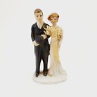 Vintage Bisque Bride and Groom Wedding Cake Topper Flapper Style Made in Japan