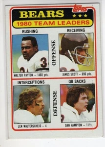 Tarjeta de fútbol americano 1981 Topps Walter Peyton #264 Ex - Imagen 1 de 1