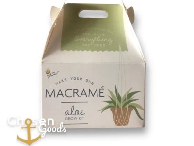 Buzzy Aloe Grow Kit  With Make Your Own Macrame - Brand New Hanging Planter Kit - Image 1 of 4