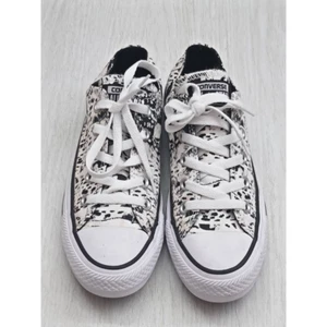 Zapatillas deportivas Converse CT All Star para mujer blancas 553401F textiles con estampado de guepardo 5M - Imagen 1 de 8