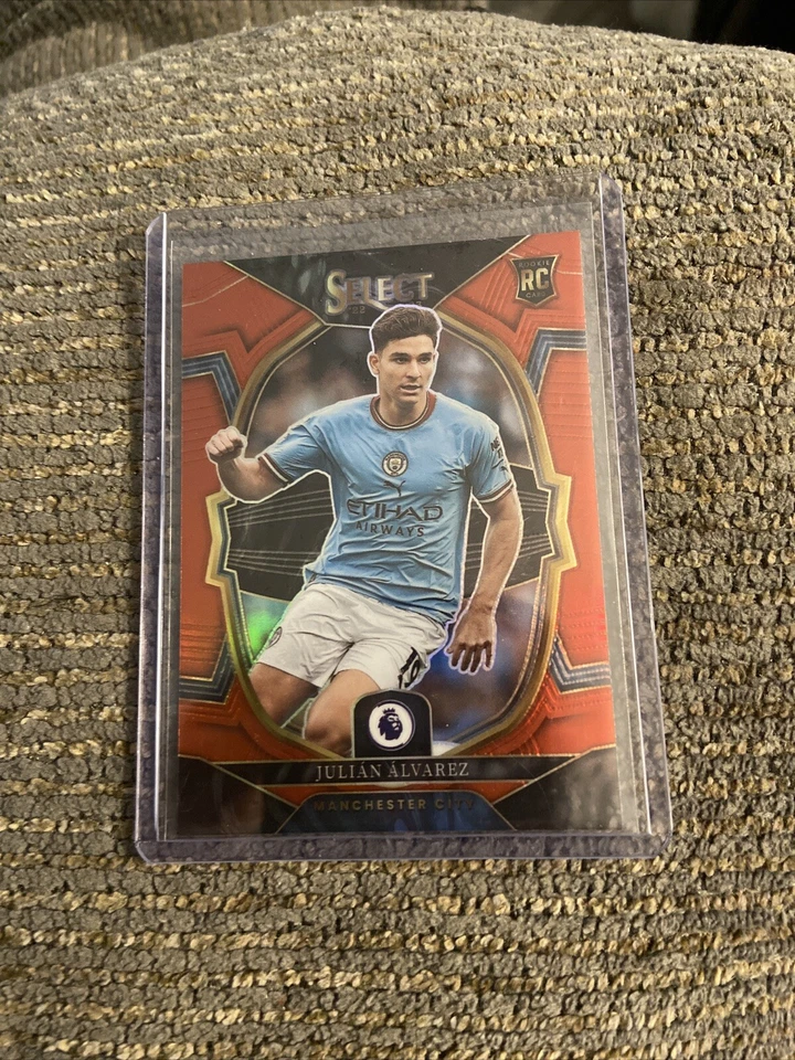 2022-2023 Select Premier League Julian Alvarez Red Prizm RC Manchester City - Image 1 of 1
