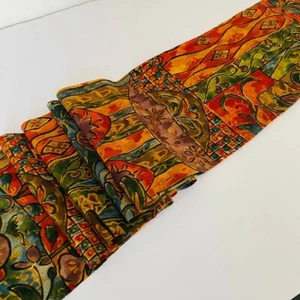 Picasso #C 6.5x60 LONG Hand Painted Vintage Silk Chirimen Kimono Fabric CH34 - Picture 1 of 8