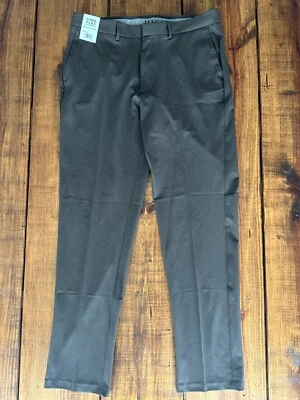 Haggar Mens Super Flex Waistband Stretch Premium Dress Pants Size 36x34 Black - Image 1 of 4