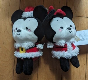 Hallmark Better Together Magnetic Plush Disney Holiday Mickey & Minnie Mouse - Picture 1 of 3