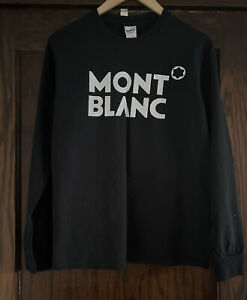 Montblanc Logo Long Sleeve T Shirt Gildan 100% Cotton Small