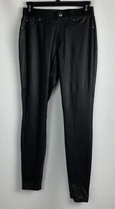 HUE Leggings Similpelle Nero Fascia Elastica Vita Elasticizzata Taglia S NUOVO - Foto 1 di 11