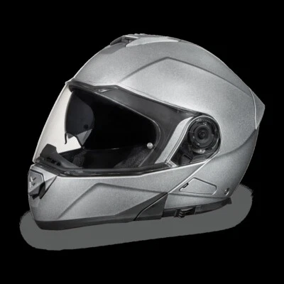 Daytona Helmets Glide DOT Silver Metallic Flip-Up Motorcycle Helmet - Image 1 of 4