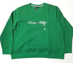 Tommy Hilfiger Men's Sweatshirt Embroidery Logo Green XXL