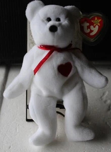 Ty Beanie Babies Valentino Bear Brown Nose 1993 NEW w TAGS - Bild 1 von 4
