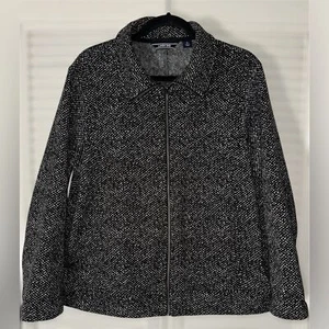 Lands End Women’s Zip Polyester Knit Jacket Size L - Picture 1 of 8