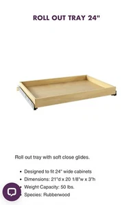 24” Soft Close Roll Out Shelf - Picture 1 of 1