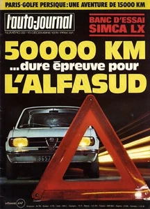 L'AUTO JOURNAL n°22 1975 50000km en ALFASUD SIMCA 1100 LX R5 GORDINI TOUR CORSE - Imagen 1 de 1