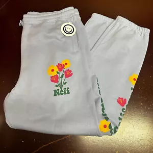 Pantalones de Sudadera Neff Para Hombre Blancos Florales Cintura Elástica Pierna Cónica Talla Grande - Imagen 1 de 3