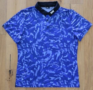PXG Polo Golf Shirt Mens XL Blue Camo Xtreme Golf Performance Stretch EUC - Picture 1 of 7