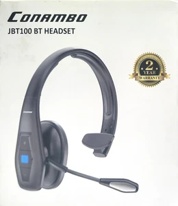 Conambo JBT 100 Noise Cancelling CVC8.0 Bluetooth Wireless Headset V5.1 New In B - Photo 1 sur 6