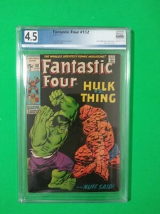 FANTASTIC FOUR # 112 JUL 1971 Hulk VS Thing  PGX Grade 4.5 Marvel Comics - Picture 1 of 2