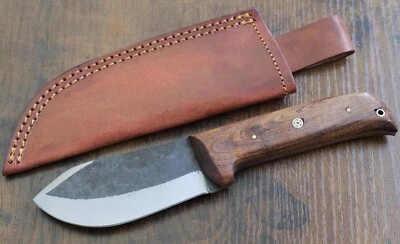 TATTVA TACTICAL 9” Carbon Steel Fixed Blade Knife Wide Full Tang Indestructible Leather Sheath