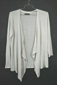 Volcom Womens Beige Open Front Drape Asymmetrical Textured Knit Cardigan XXL - Picture 1 of 10