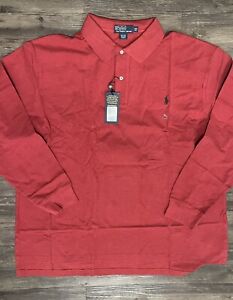 POLO BY RALPH LAUREN Men's Polo Shirt Size 3XB Big 3X Solid Red