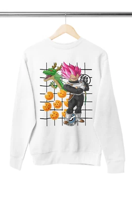 Pull homme Dragon Ball Son Goku noir Vegeta Saiyan DB Shenlong S-XXXL - Photo 1/3