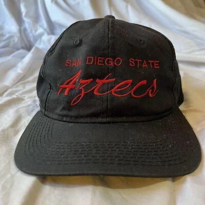 Vintage Aztecs Script SnapBack San Diego State Hat College Football Cap Youngan - Image 1 of 4
