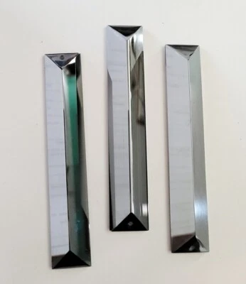 Lámpara de araña de cristal alargado prisma ataúd oblongo espejo humo agujero único 1 pieza Foto 1 de 4