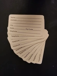 10 Stück Name ID Karte Blanko Gepäck Tasche Breifcase Etiketten Ersatz Kartenbestand - Bild 1 von 3