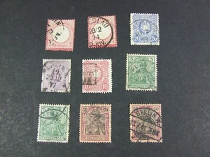 9 x Briefmarke, Briefmarken deutsches Reich, Brustschild, Pfennig Top - Bild 1 von 3