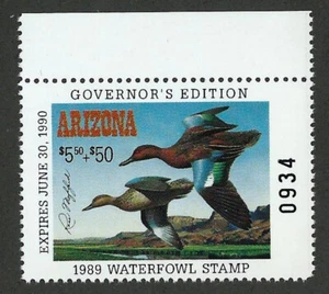 ARIZONA STATE DUCK #3B - GOVERNOR'S EDITION - SCV: $75.00 - MNH - - Picture 1 of 1