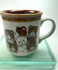 Tasse à café vintage ours en peluche Otagiri en relief Japon 12 oz nœuds souvenir B33