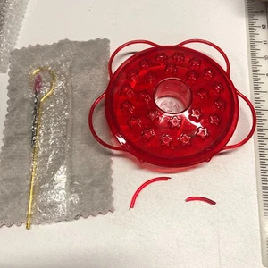 Hummingbird Feeder with Perch and Built-In Ant Moat with cleaning brush & cloth - Picture 1 of 18