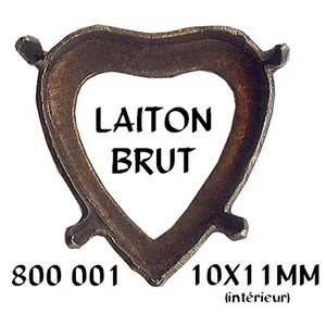 800001 *** SERTISSURE POUR CŒUR 10MM EN LAITON BRUT - Bild 1 von 1