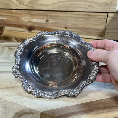 Plato de plata antiguo inglés de Poole plato pequeño para servir cuenco Foto 1 de 4