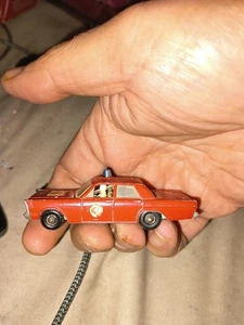 VINTAGE MATCHBOX #59 FORD GALAXIE FIRE CHIEF CAR ENGLAND LESNEY 1966 Rare FreeSh - Picture 1 of 5