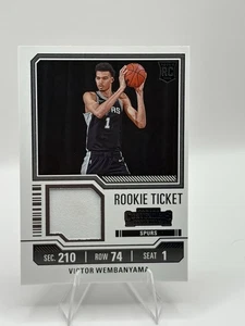 Parche de boleto de novato Victor Wembanyama 2023-24 Panini Contenders RC #RTS-WEM - Imagen 1 de 9