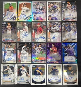 MLB Mixed Auto Bowman Topps Chrome RC Rookie Baseball Veteran Lotto 38 - Foto 1 di 3