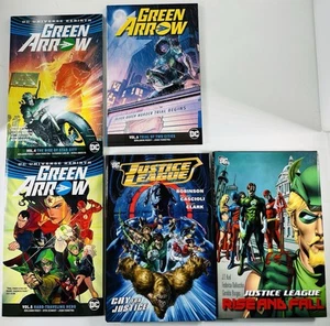 5 FLECHAS VERDES VOL 4-6 TPB'S + 2 LIGA DE LA JUSTICIA GRITO JUSTICIA/RISE & FALL HC'S - Imagen 1 de 2