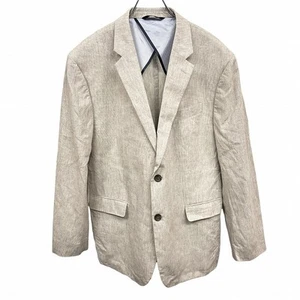 Banana Republic Mens Linen Blend Blazer 42S Lightweight Beige Used - Picture 1 of 8