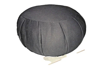 New~14" Round x 8in~Black Cotton Zafu ~Cotton Batting~ Meditation Cushion Pillow - Image 1 of 4