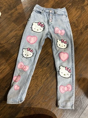 Jeans jeans feminino Hello Kitty tamanho 3 - Imagem 1 de 4