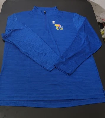 Top Of The World NCAA Kansas Jayhawks Quarter Zip Pullover Sweatshirt  Large - Image 1 of 4