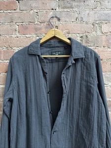Rag & Bone Men’s Shirt, Sz Small, Charcoal Cotton Gauze - Picture 1 of 8
