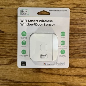 Homezone Wi-Fi Smart Wireless Window/Door Alarm Sensor, White - Picture 1 of 2