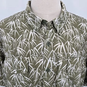 Duluth Trading Co Camicia da Pesca Uomo 3XL Verde Stampa Bambù Manica Corta Ventilata - Foto 1 di 6