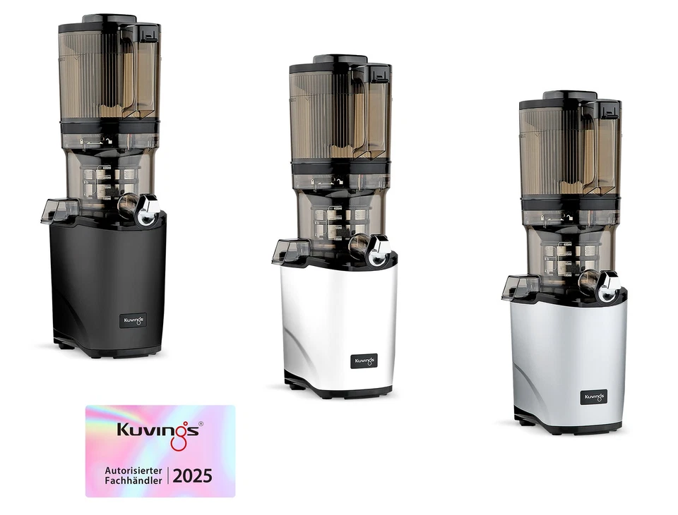 Kuvings AUTO8 Entsafter Saftpresse Slow Juicer schwarz weiß silber