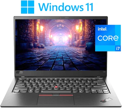 14" FHD Lenovo X1 Carbon Laptop PC: Intel i7-8565U! 8GB RAM! 512GB NVME SSD! - Image 1 of 4