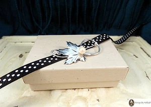 Sterling Silver Maple Leaf and Pearl Vintage Brooch - Picture 1 of 4
