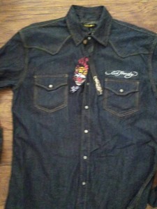 ed hardy denim shirts